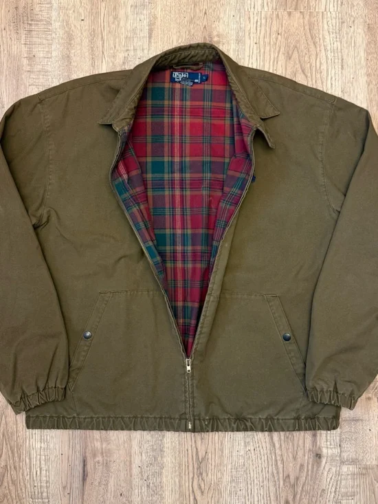 Vintage 90’s Polo Ralph Lauren Harrington Jacket Brown Large - Picture 5 of 5